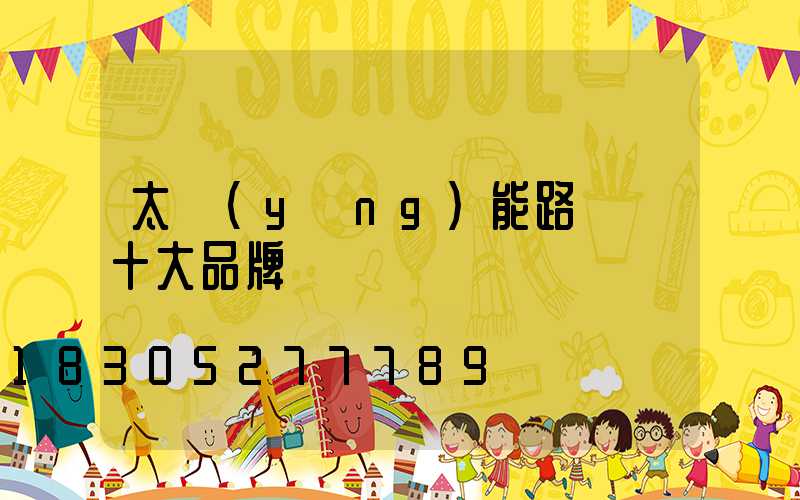 太陽(yáng)能路燈 十大品牌